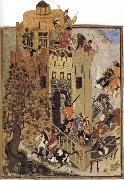Sharafuddin Yazdi Attack against the fort of Urganj Sweden oil painting artist